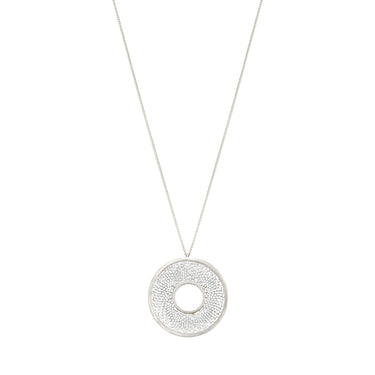 Collar Upsala Plata Rondana Largo Plateado
